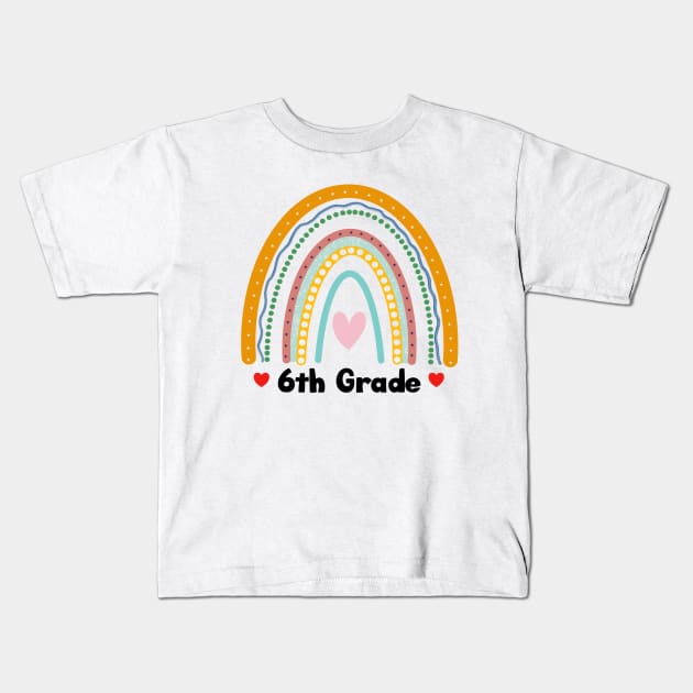 6th Grade Rainbow Kids T-Shirt by busines_night